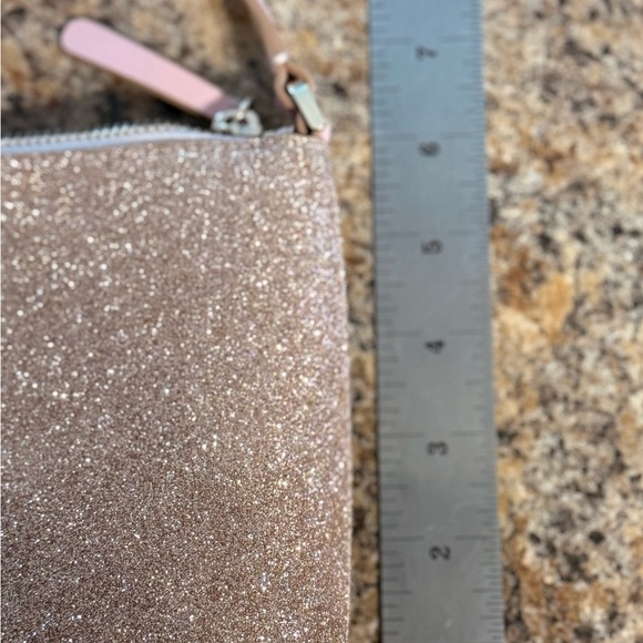 Kate Spade Pink and Gold Glitter Spacious Crossbody Bag With Silver Hardware - Picture 9 of 14